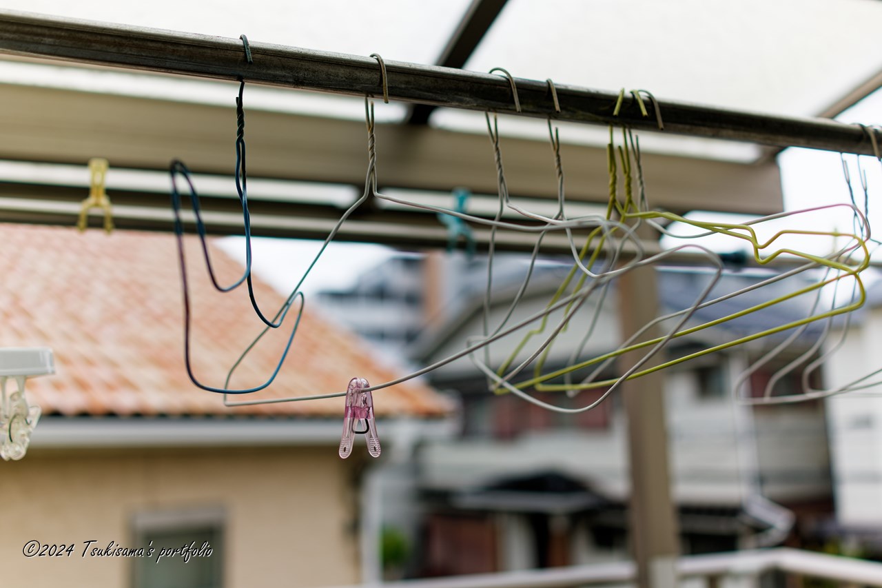 SONY Cyber-shot RX1RII ベランダ物干しざおのハンガー