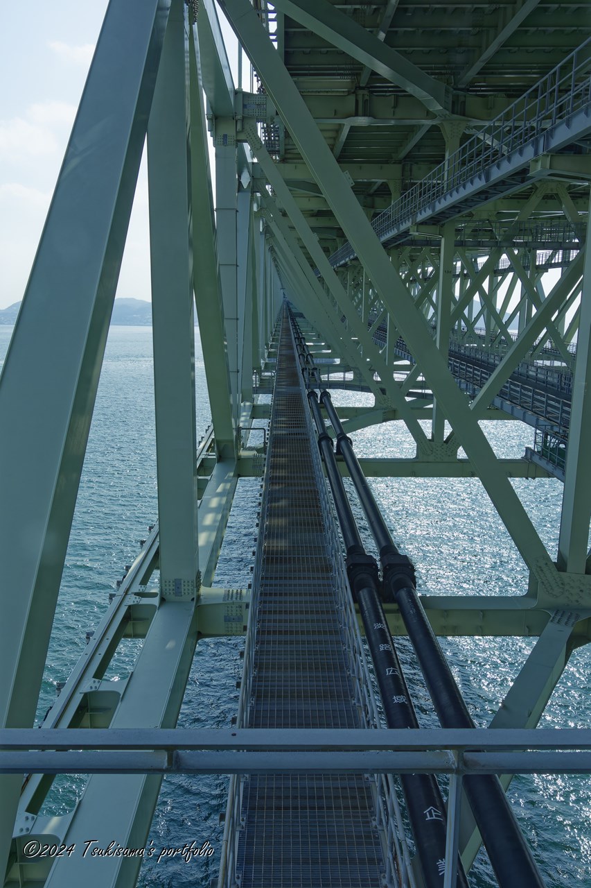 舞子海上プロムナードから見た明石海峡大橋。SONY Cyber-Shot RX100