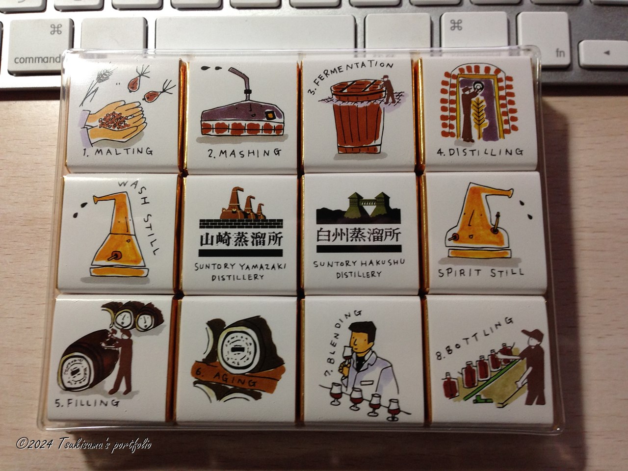 こんなの見つけた。また行きたいな、工場見学。サントリー山崎蒸留所の見学に行ったときに買ったチョコレート iphone 5