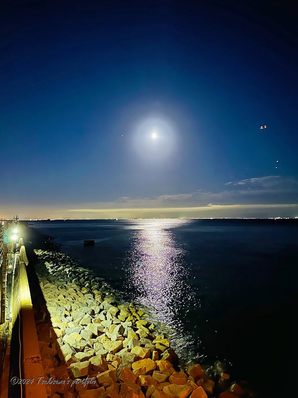 月光って明るいんだね。 iphone 14 pro