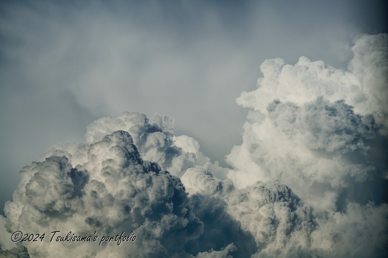 それほど遠くないところでゴロゴロと音が鳴ってます。SONY α99II + SONY 70-300mm F4.5-5.6 G SSM II