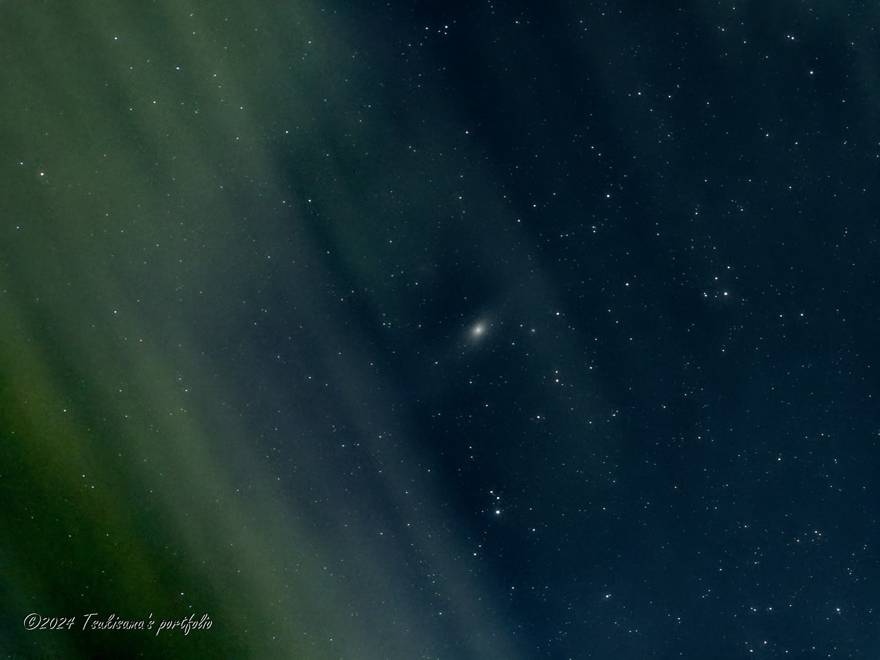 アンドロメダ大星雲。OLYMPUS OM-D E-M1 MarkIII + M.ZUIKO DIGITAL ED 40-150mm F4.0 PRO ISO 1600 ライブコンポジット15sec×5