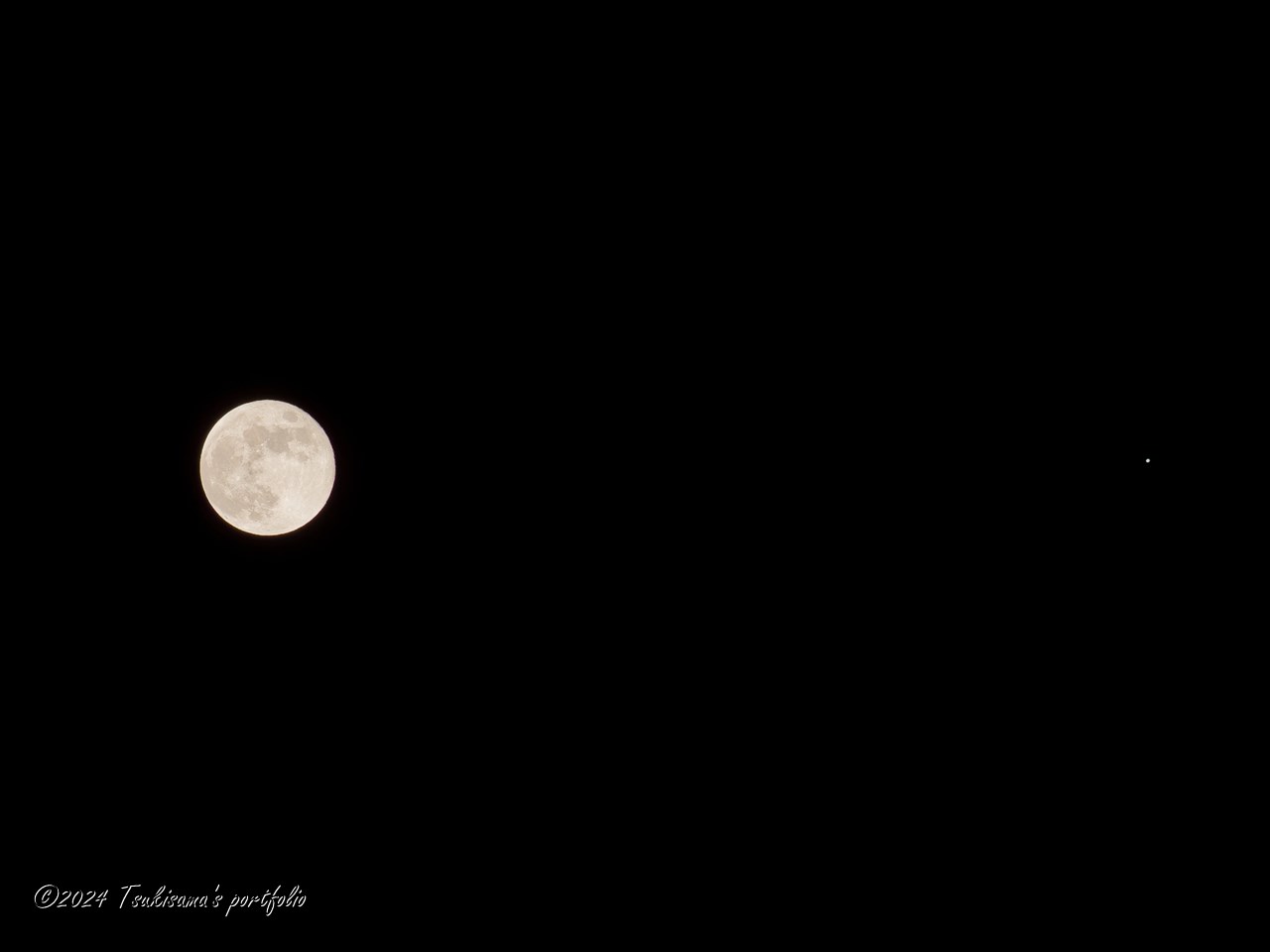 月木、お月さまと木星。OLYMPUS OM-D E-M1 MarkIII + M.ZUIKO DIGITAL ED 40-150mm F4.0 PRO